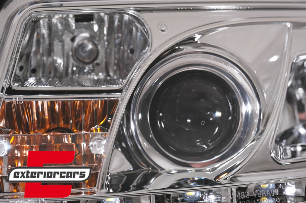 Prednja svjetla LED DayLight (chrome) / Volkswagen Bora (09.1998-07.2005) - Slika 8