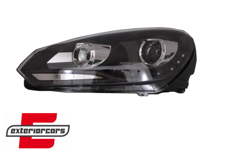 Prednja svjetla LED DRL Xenon look (crna) / VW Golf 6 VI (2008-2013) - Slika 4