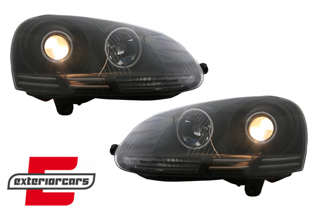 Prednja svjetla CCFL Angel Eyes (crna) / VW GOLF 5 / JETTA (2004-2009) - Slika 11