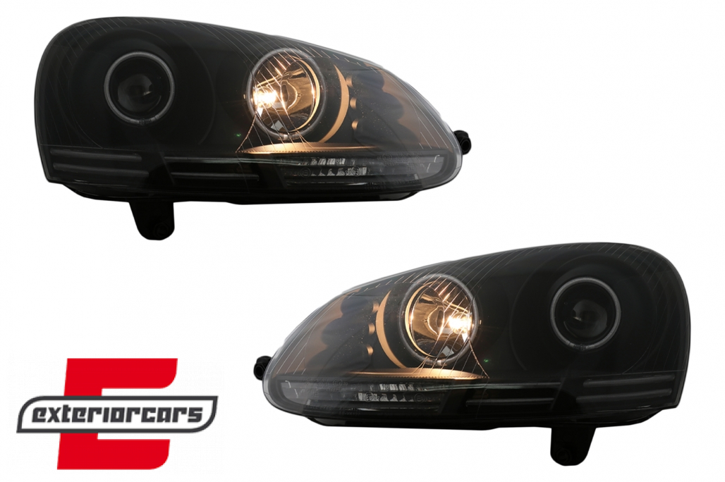 Prednja svjetla CCFL Angel Eyes (crna) / VW GOLF 5 / JETTA (2004-2009) - Slika 13