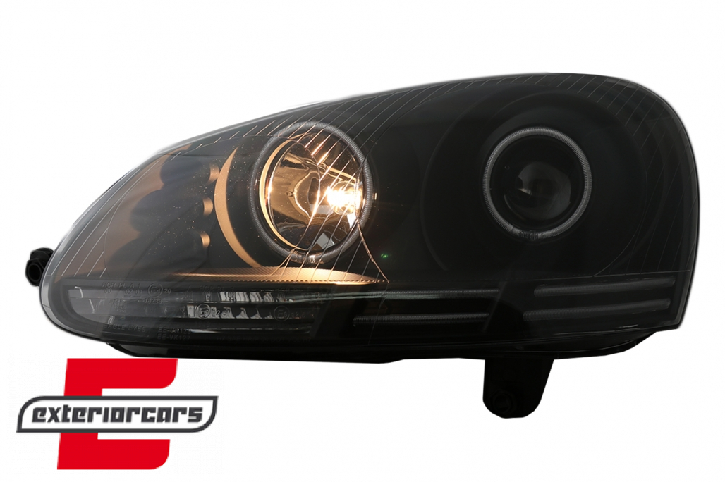 Prednja svjetla CCFL Angel Eyes (crna) / VW GOLF 5 / JETTA (2004-2009) - Slika 14