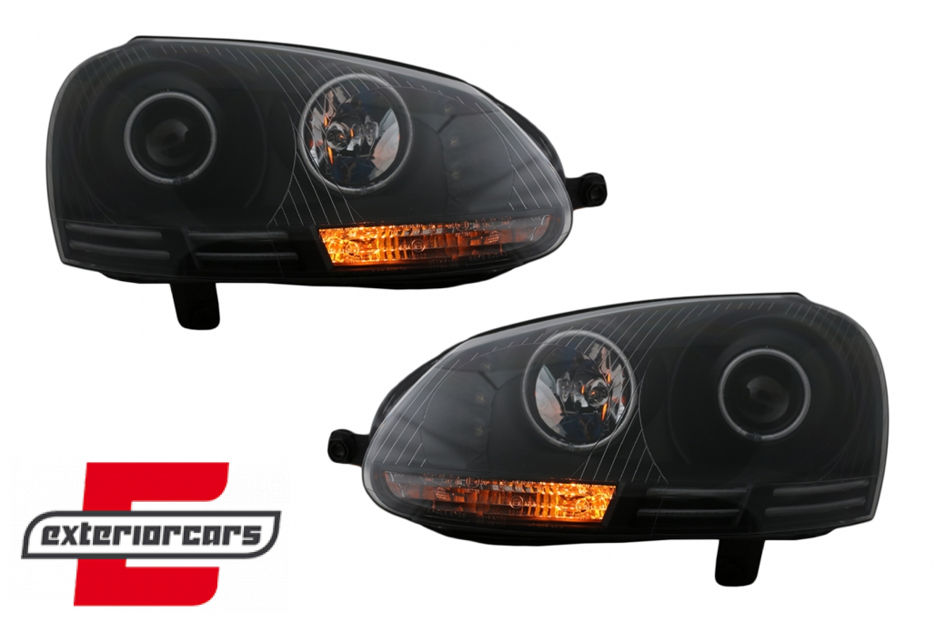 Prednja svjetla CCFL Angel Eyes (crna) / VW GOLF 5 / JETTA (2004-2009) - Slika 15