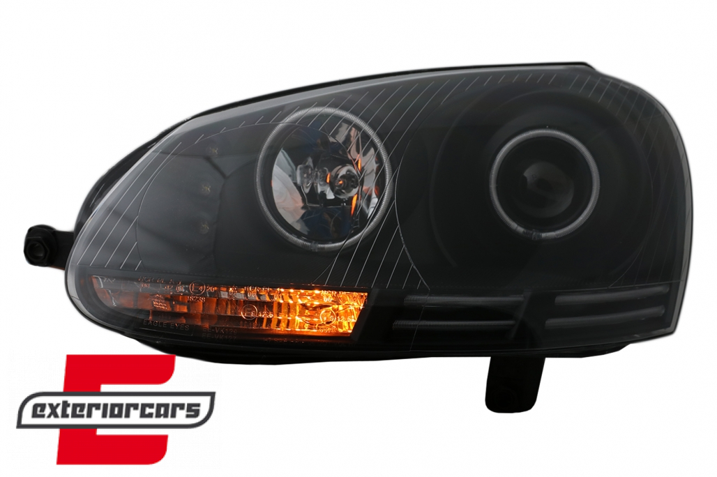 Prednja svjetla CCFL Angel Eyes (crna) / VW GOLF 5 / JETTA (2004-2009) - Slika 16