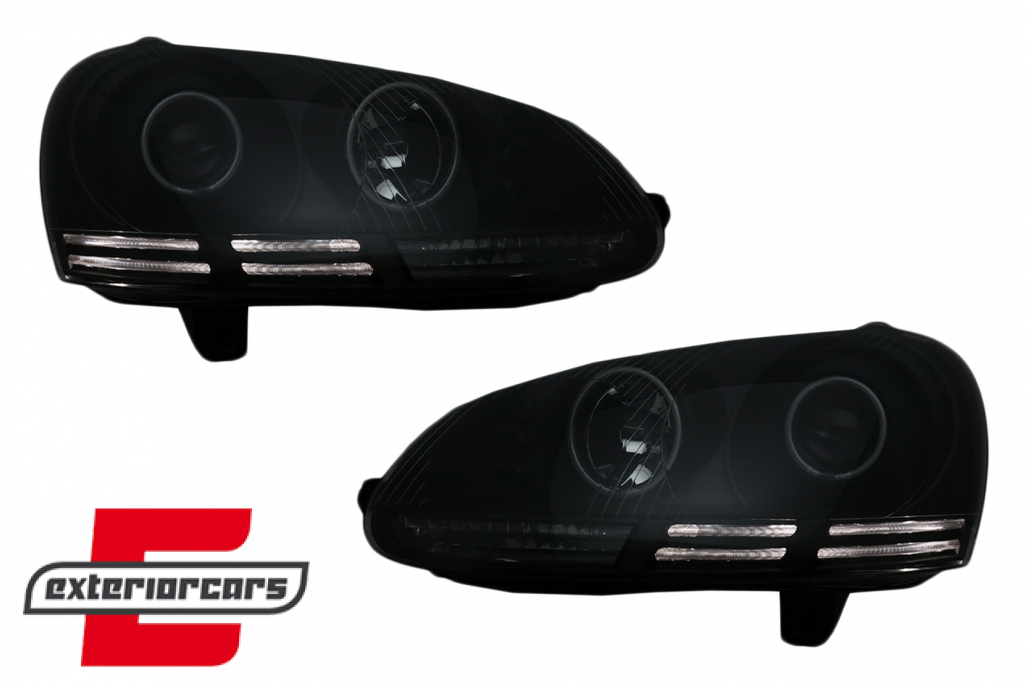 Prednja svjetla CCFL Angel Eyes (crna) / VW GOLF 5 / JETTA (2004-2009) - Slika 8
