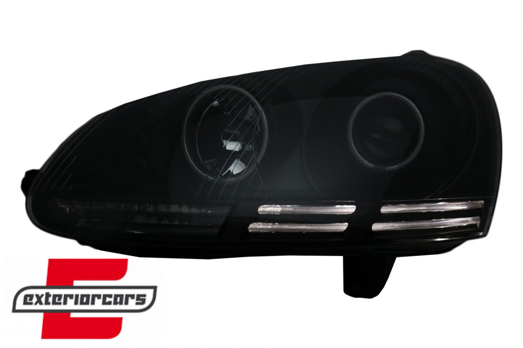 Prednja svjetla CCFL Angel Eyes (crna) / VW GOLF 5 / JETTA (2004-2009) - Slika 9