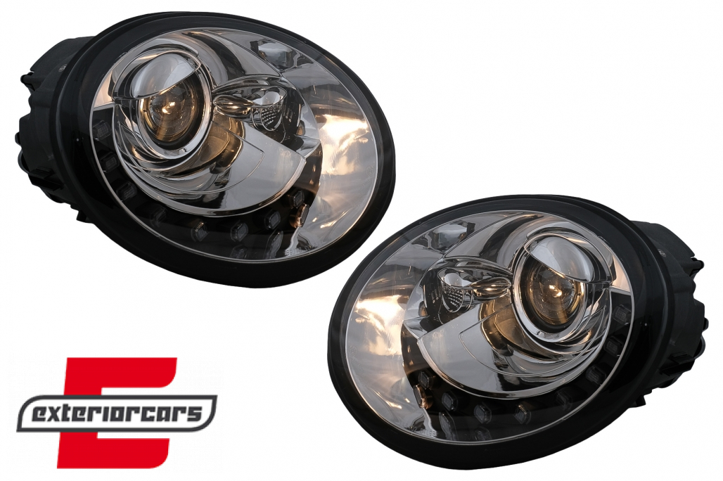 Prednja svjetla LED DayLight (chrome) / Volkswagen New Beetle (10.1998-05.2005) - Slika 10