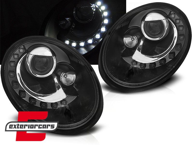 Prednja svjetla LED DayLight (crna) / Volkswagen New Beetle (2006-2012)