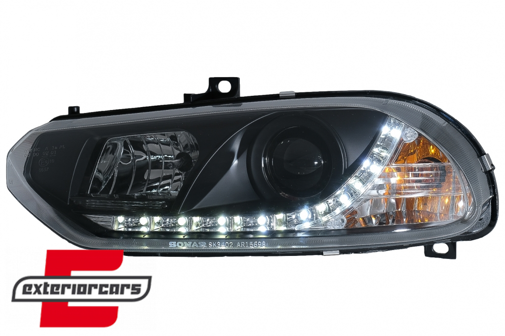 Prednja svjetla LED DayLight (crna) / Alfa Romeo 156 (1997-2003) - Slika 3