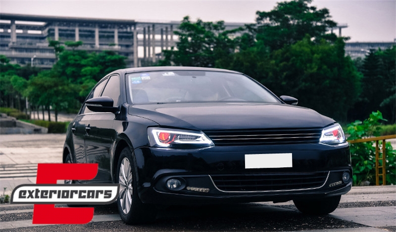 Prednja svjetla LED DRL SEQ žmigavci Bi-Xenon look (crna) / VW Jetta Mk6 VI (2011-2018) - Slika 22