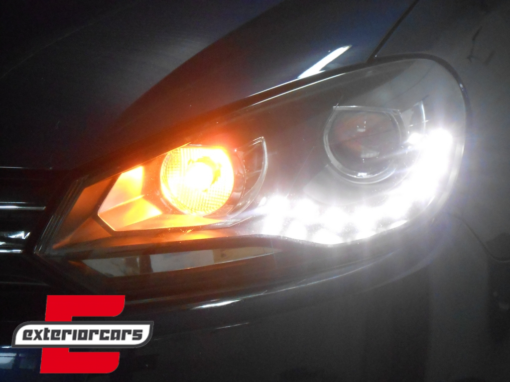 Prednja svjetla LED DRL Xenon look (crna) / VW Golf 6 VI (2008-2013) - Slika 8