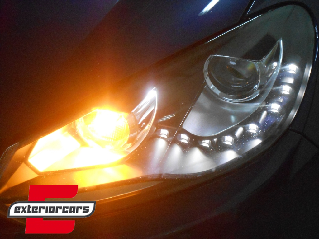 Prednja svjetla LED DRL Xenon look (crna) / VW Golf 6 VI (2008-2013) - Slika 9
