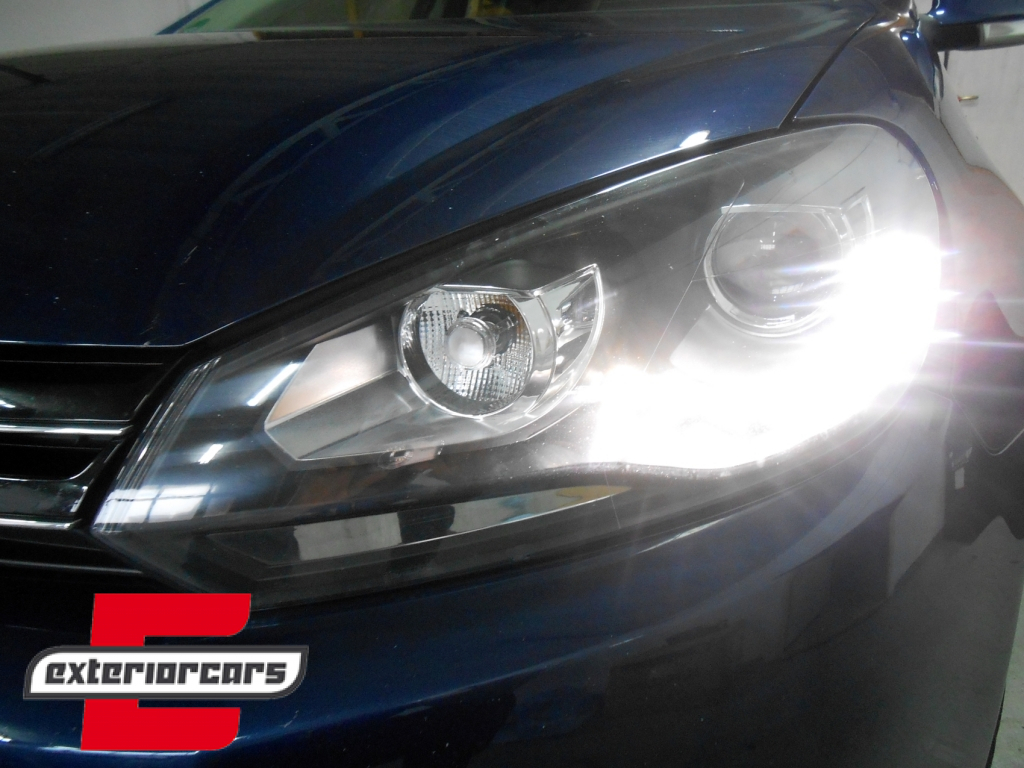 Prednja svjetla LED DRL Xenon look (crna) / VW Golf 6 VI (2008-2013) - Slika 10