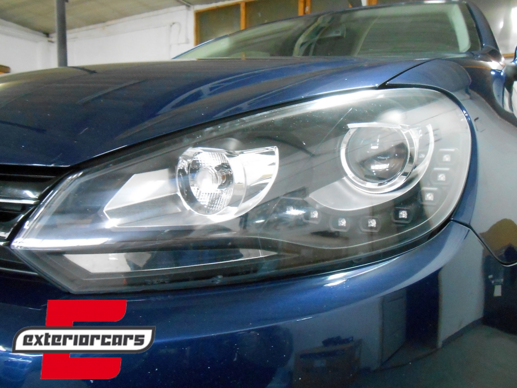 Prednja svjetla LED DRL Xenon look (crna) / VW Golf 6 VI (2008-2013) - Slika 11