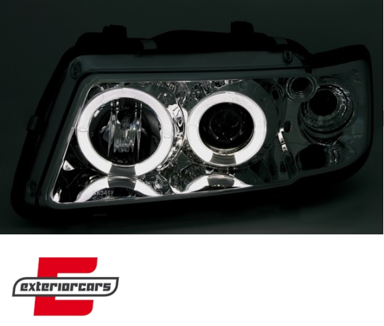 Prednja svjetla Angel Eyes (chrome) / Audi A3 (1996-2000) - Slika 3