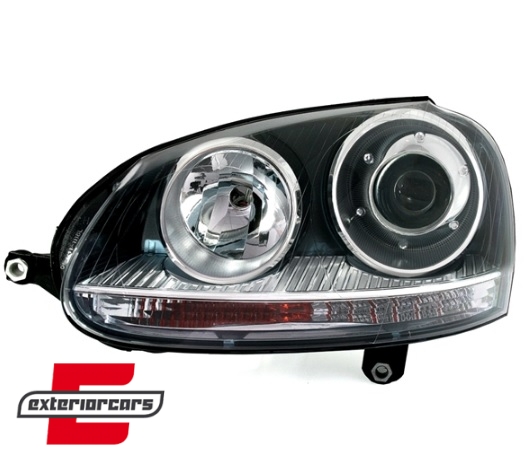 Prednja svjetla GTI look (crna) / VW GOLF 5 (2003-2008) JETTA (2005-2010) - Slika 3