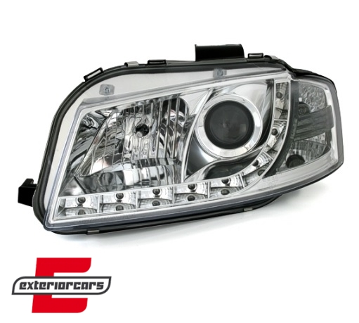 Prednja svjetla LED DayLight (chrome) / Audi A3 8P 8PA (2003-2008) - Slika 3