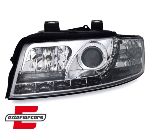 Prednja svjetla LED DayLight (chrome) / Audi A4 B6 (2000-2004) - Slika 2