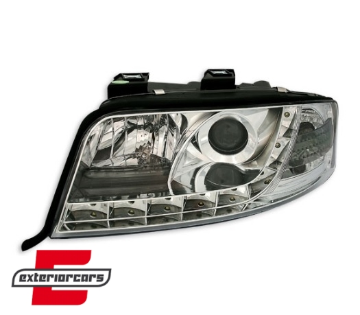 Prednja svjetla LED DayLight (chrome) / Audi A6 4B C5 (06.2001-05.2004) - Slika 2