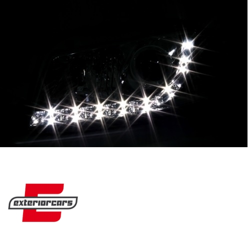 Prednja svjetla LED DayLight (crna) / Audi A3 8P 8PA (2003-2008) - Slika 4