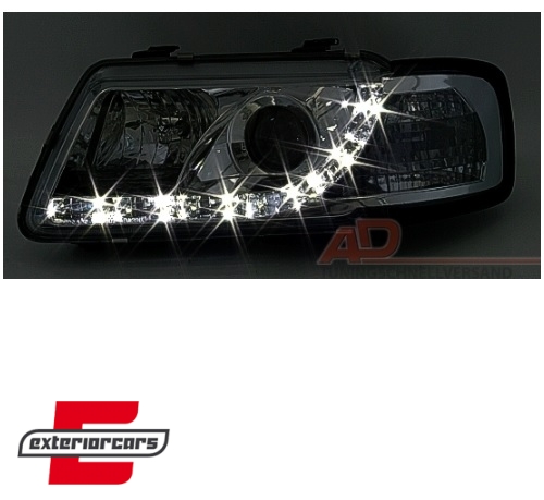 Prednja svjetla LED DayLight (chrome) / Audi A3 (1996-2000) - Slika 3