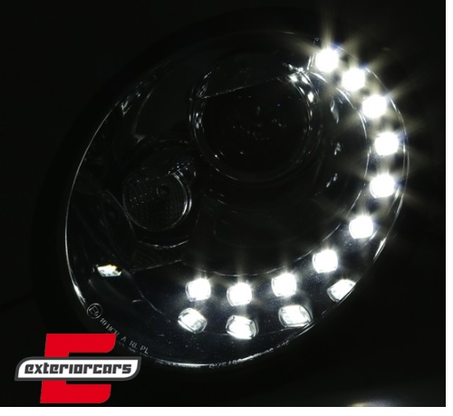 Prednja svjetla LED DayLight (crna) / Volkswagen New Beetle (2006-2012) - Slika 4
