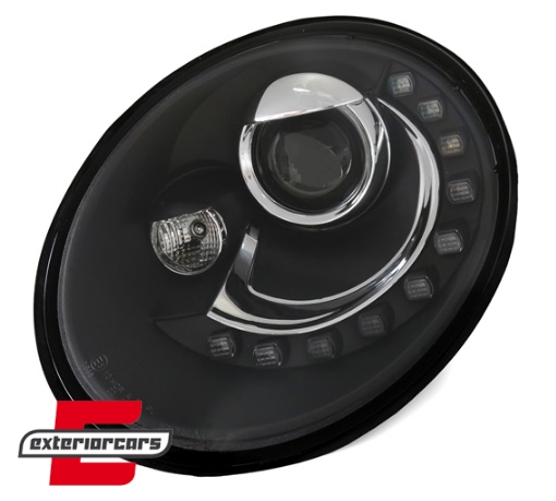 Prednja svjetla LED DayLight (crna) / Volkswagen New Beetle (2006-2012) - Slika 3