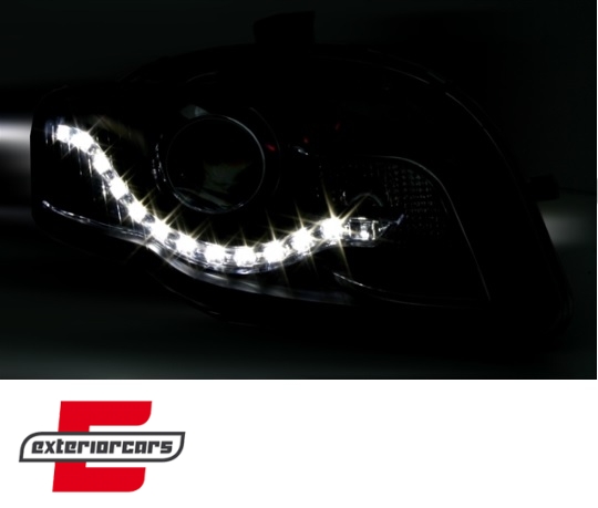 Prednja svjetla LED DayLights (chrome) / Audi A4 B7 (2004-2008) - Slika 4