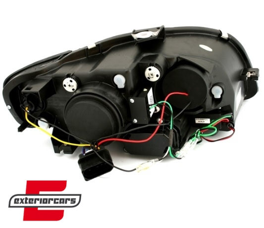 Prednja svjetla LED DayLights (crna) / Audi A4 B7 (2004-2008) - Slika 4