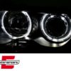 Prednja svjetla LED Angel Eyes (crna) / BMW serije 3 E46 Coupe Cabrio (04.1999-03.2003) - Slika 4