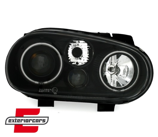 Prednja svjetla CCFL Angel Eyes (crna) / VW Golf 4 (1997-2005) - Slika 2