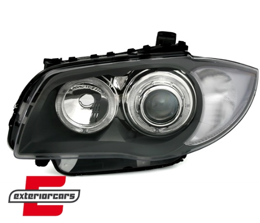 Prednja svjetla Angel Eyes (siva) / BMW serija 1 E81 E82 E87 E88 (2004-2011) - Slika 2