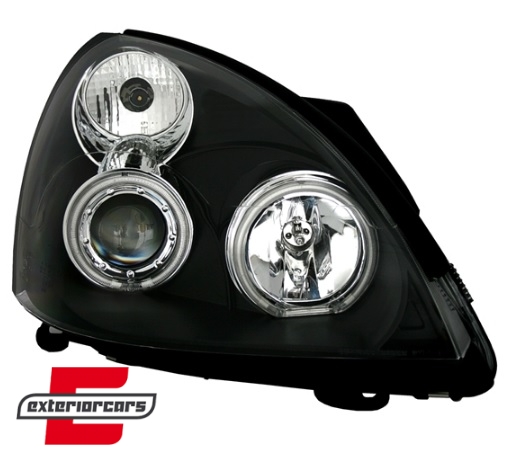Prednja svjetla CCFL Angel Eyes (crna) / Renault Clio II (2001-2005) - Slika 2