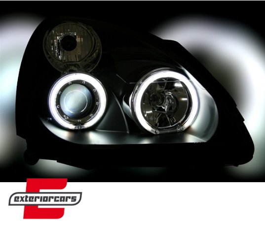 Prednja svjetla CCFL Angel Eyes (crna) / Renault Clio II (2001-2005) - Slika 3