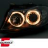 Prednja svjetla Angel Eyes LED žmigavci (crna) / BMW serije 3 E90 limuzina E91 karavan (03.2005-08.2008) - Slika 3