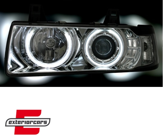 Prednja svjetla CCFL Angel Eyes (chrome) / BMW serije 3 E36 (12.1990-08.1999) - Slika 3