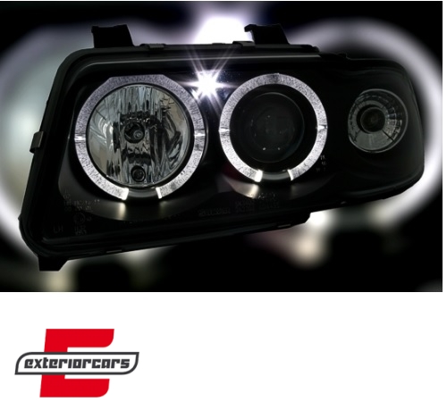 Prednja svjetla Angel Eyes (crna) / Audi A4 B5 (1994-12.1998) - Slika 3