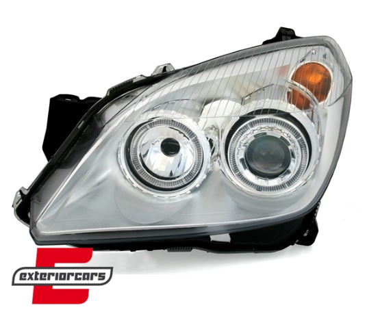 Prednja svjetla Angel Eyes (chrome) / Opel Astra H (2004-2010) - Slika 2