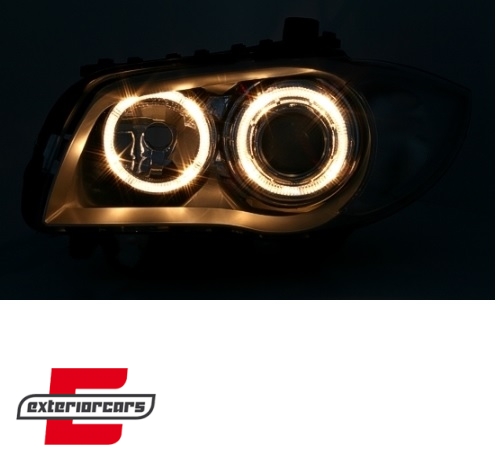 Prednja svjetla Angel Eyes (chrome) / BMW serije 1 E81 E82 E87 E88 (2004-2011) - Slika 3
