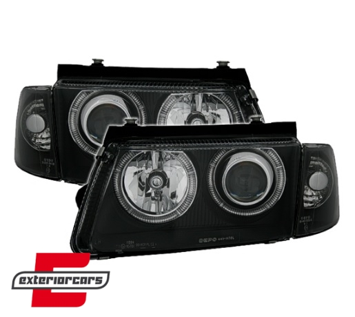 Prednja svjetla Angel Eyes (crna) / Volkswagen Passat B5 3B (11.1996-08.2000) - Slika 2