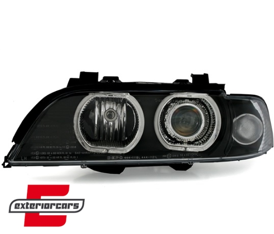 Prednja svjetla LED Angel Eyes (crna) / BMW serije 5 E39 (09.1995-06.2003) - Slika 2