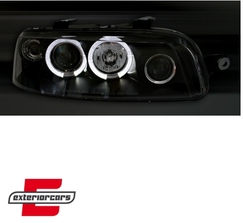 Prednja svjetla Angel Eyes (crna) / Fiat Punto 2 (1999-06.2003) - Slika 3