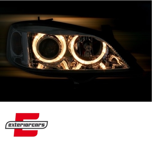 Prednja svjetla Angel Eyes (chrome) / Opel Astra G (1997-2004) - Slika 4
