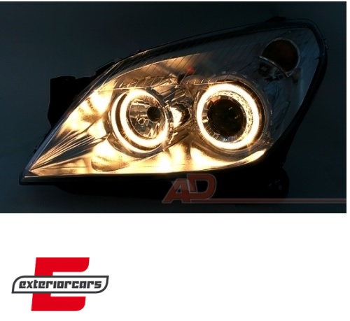 Prednja svjetla Angel Eyes (chrome) / Opel Astra H (2004-2010) - Slika 3