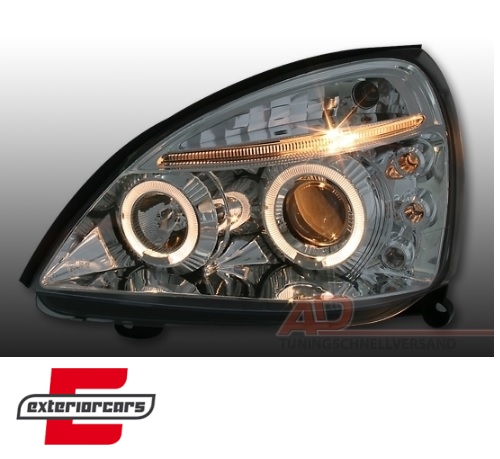 Prednja svjetla Angel Eyes (chrome) / Renault Clio II (2001-2005) - Slika 2