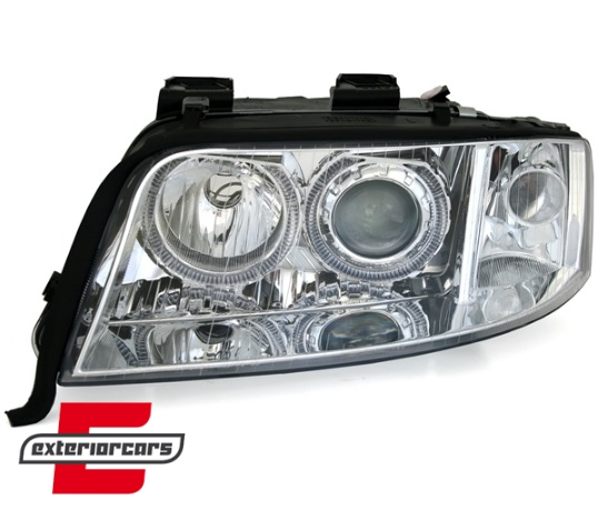 Prednja svjetla Angel Eyes Xenon (chrome) / Audi A6 4B C5 (2001-2004) - Slika 2