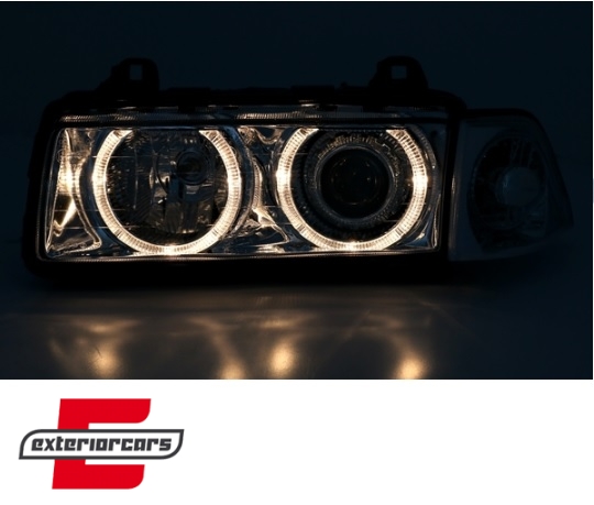 Prednja svjetla Angel Eyes (chrome) / BMW serije 3 E36 Coupe Cabrio (1990-08.1999) - Slika 2