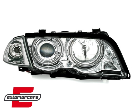 Prednja svjetla CCFL Angel Eyes (chrome) / BMW serije 3 E46 limuzina karavan (05.1998-08.2001) - Slika 2