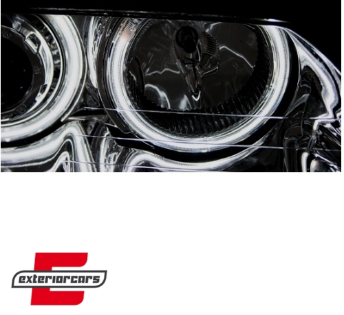 Prednja svjetla CCFL Angel Eyes (chrome) / BMW serije 3 E46 limuzina karavan (05.1998-08.2001) - Slika 4