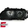 Prednja svjetla LED Angel Eyes (crna) / BMW serije 3 E46 Coupe Cabrio (04.1999-03.2003) - Slika 2