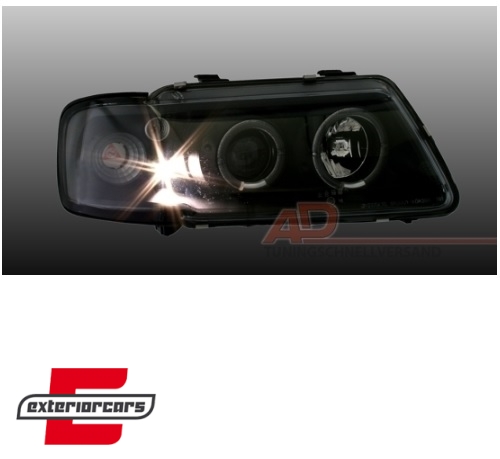 Prednja svjetla Angel Eyes (crna) / Audi A3 (1996-2000) - Slika 3